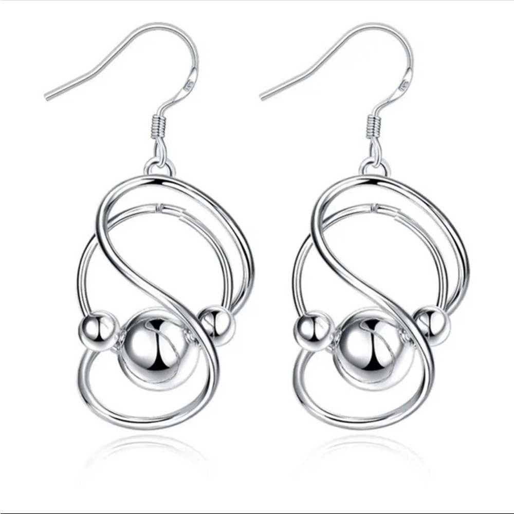 66. New 925 Sterling Silver Vintage Earrings - Picture 3 of 3